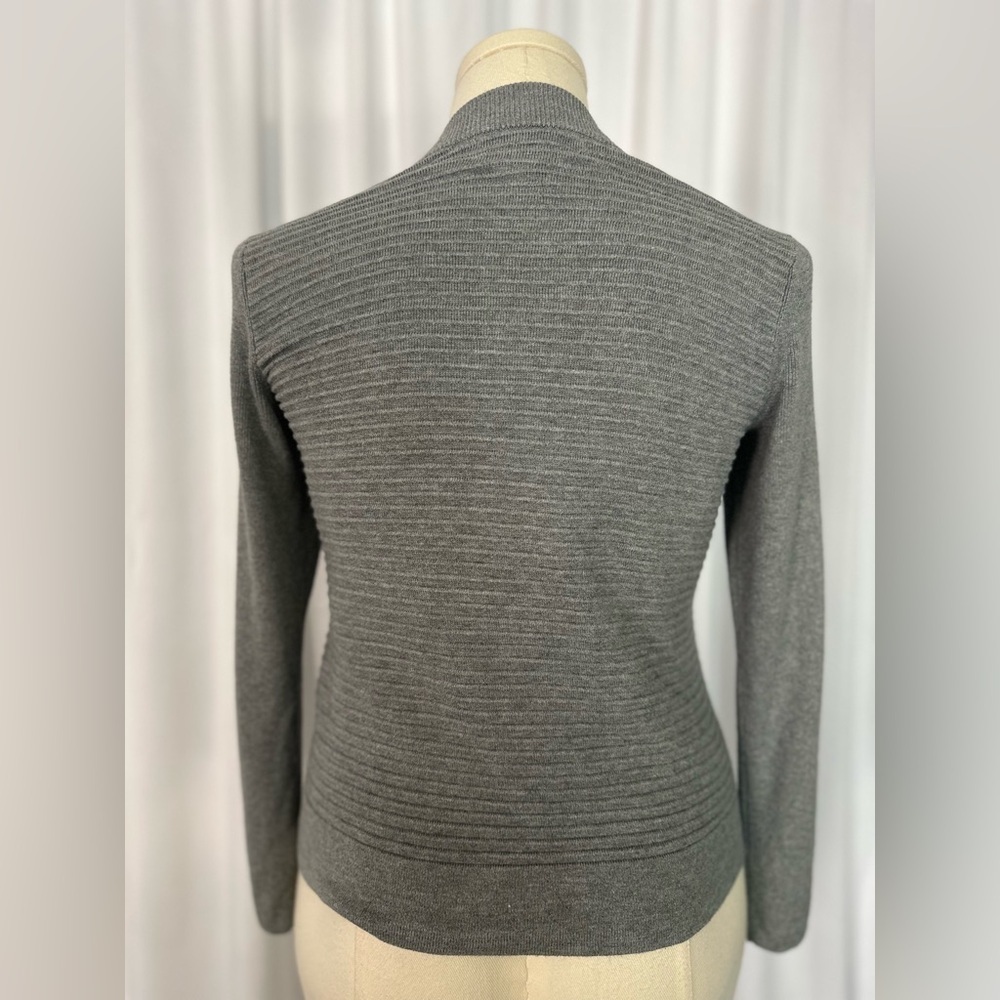 Lands’ End Outfitters Gray Zip-Front Knit Jacket | Size XS - Picture 4 of 17